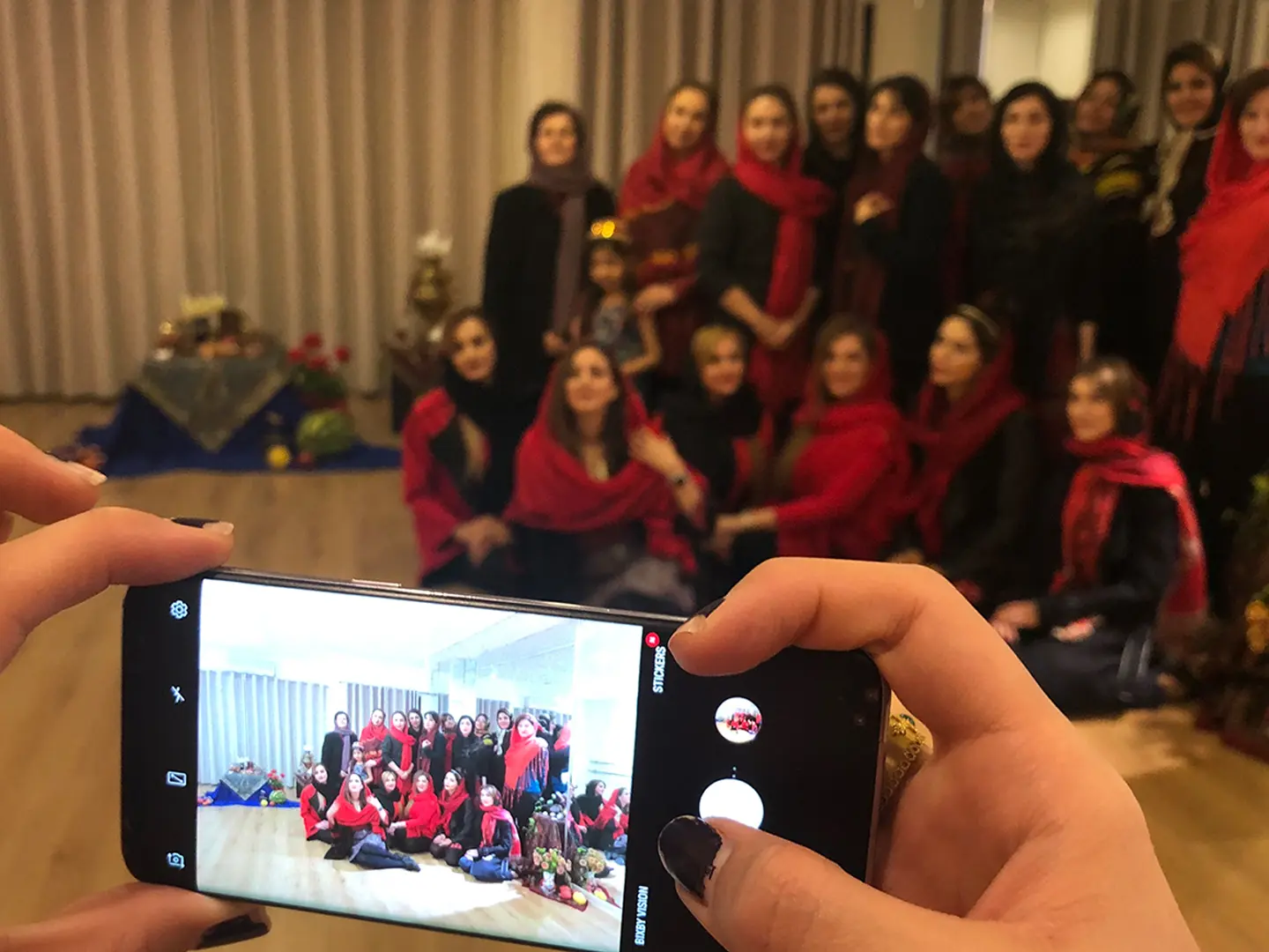 Members of Miniature gathered for a group photograph